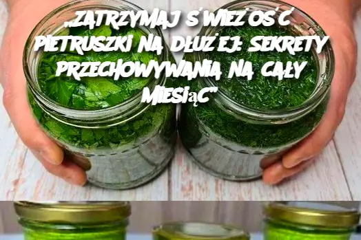 „Zatrzymaj świeżość pietruszki na dłużej: Sekrety przechowywania na cały miesiąc”