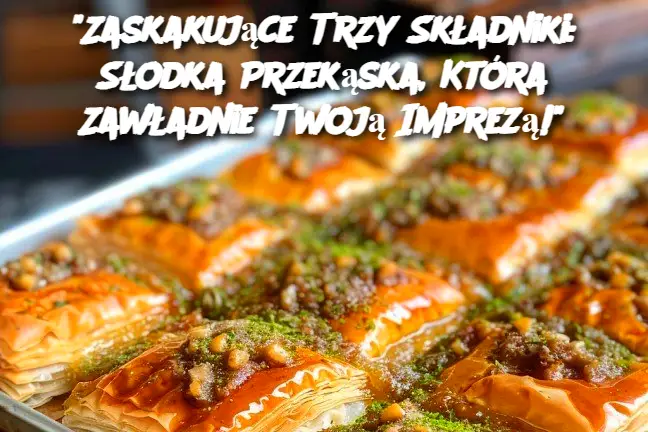 Zaskakujące Trzy Składniki: Słodka Przekąska, Która Zawładnie Twoją Imprezą!