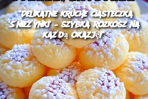 Delikatne kruche ciasteczka 'Śnieżynki' – szybka rozkosz na każdą okazję!