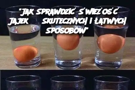 "Jak Sprawdzić Świeżość Jajek? 5 Skutecznych i Łatwych Sposobów"