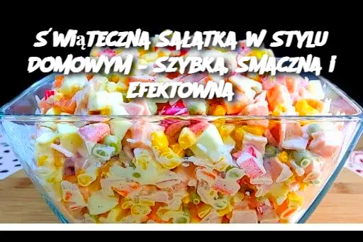 Świąteczna Sałatka w Stylu Domowym – Szybka, Smaczna i Efektowna