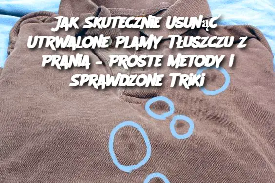 Jak Skutecznie Usunąć Utrwalone Plamy Tłuszczu z Prania – Proste Metody i Sprawdzone Triki