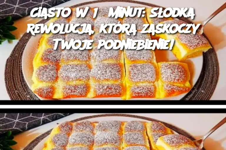 Ciasto w 15 minut: Słodka rewolucja, która zaskoczy Twoje podniebienie!