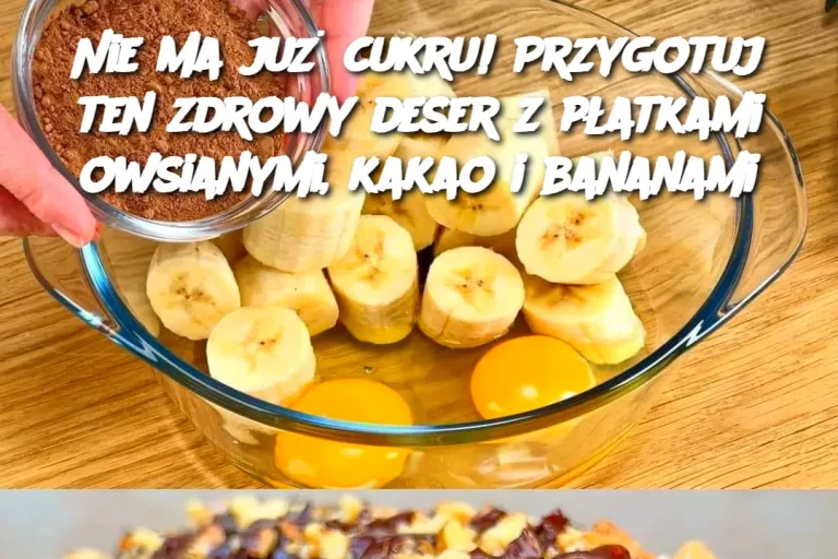 Nie ma już cukru! Przygotuj ten zdrowy deser z płatkami owsianymi, kakao i bananami