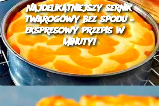 Najdelikatniejszy sernik twarogowy bez spodu – ekspresowy przepis w 3 minuty!