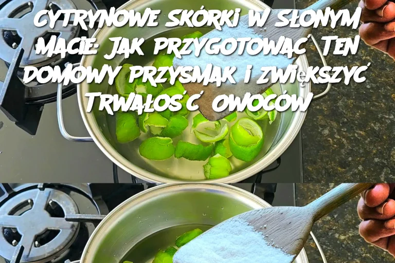 Cytrynowe Skórki w Słonym Macie: Jak Przygotować Ten Domowy Przysmak i Zwiększyć Trwałość Owoców