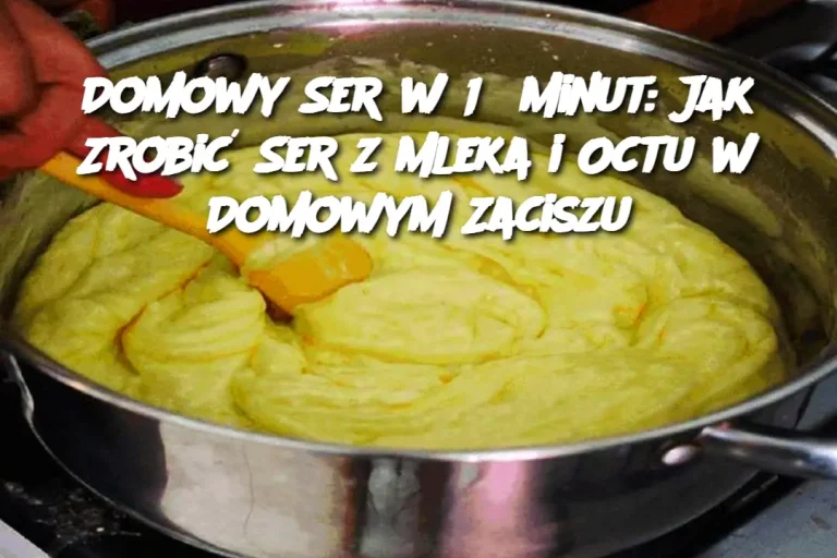 Domowy Ser w 15 Minut: Jak Zrobić Ser z Mleka i Octu w Domowym Zaciszu