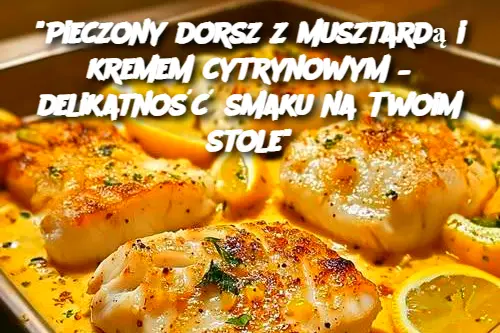 Pieczony dorsz z musztardą i kremem cytrynowym – delikatność smaku na Twoim stole