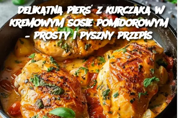 Delikatna pierś z kurczaka w kremowym sosie pomidorowym – prosty i pyszny przepis