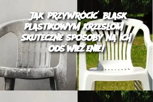 Jak przywrócić blask plastikowym krzesłom? Skuteczne sposoby na ich odświeżenie!