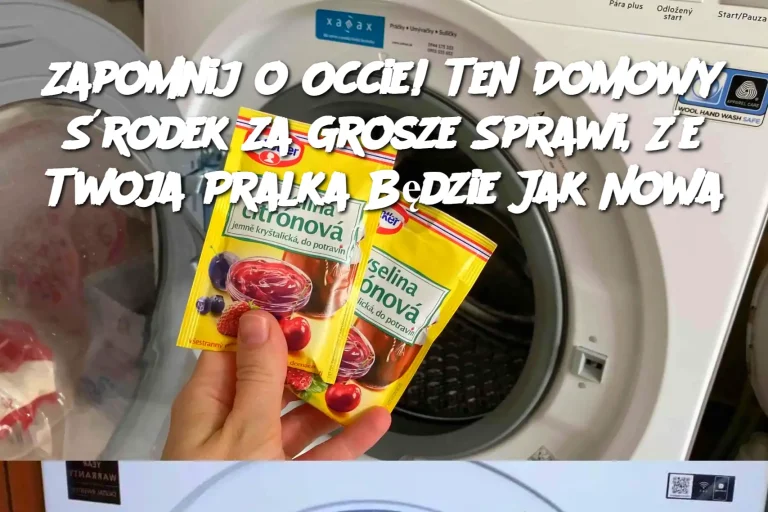 Zapomnij o Occie! Ten Domowy Środek Za Grosze Sprawi, Że Twoja Pralka Będzie Jak Nowa